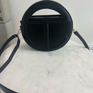 Black Circle Crossbody Bag